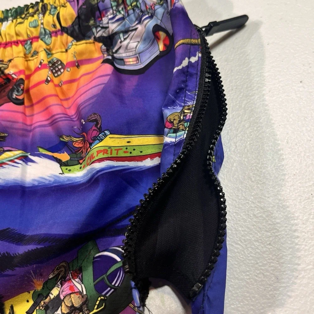 Culprit Mayhem‎ Swim Shorts Mens Medium Battle Raptors Miami Vice EUC
